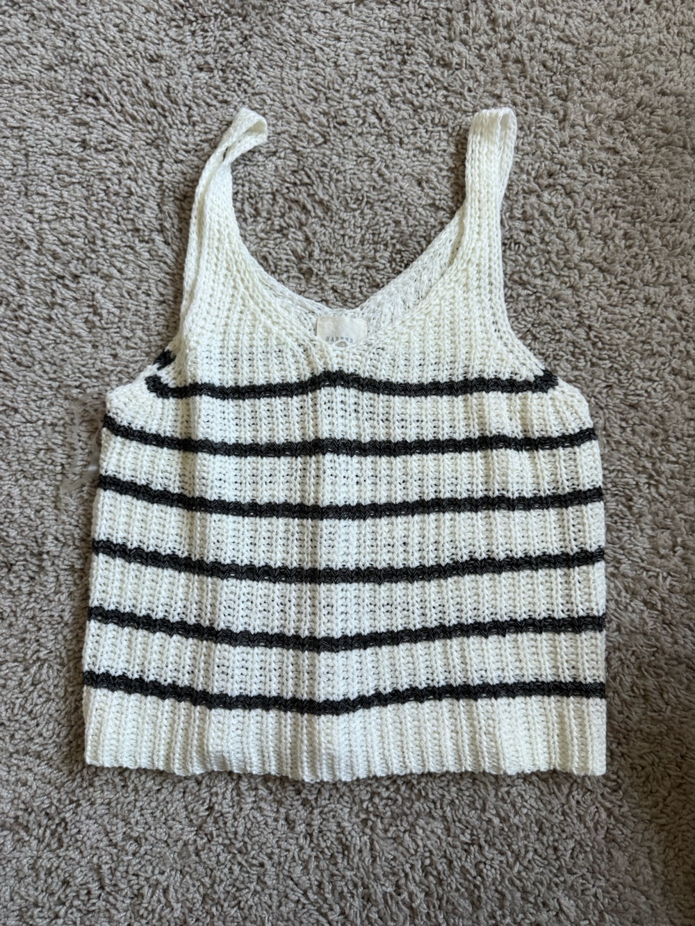 Crochet striped tank